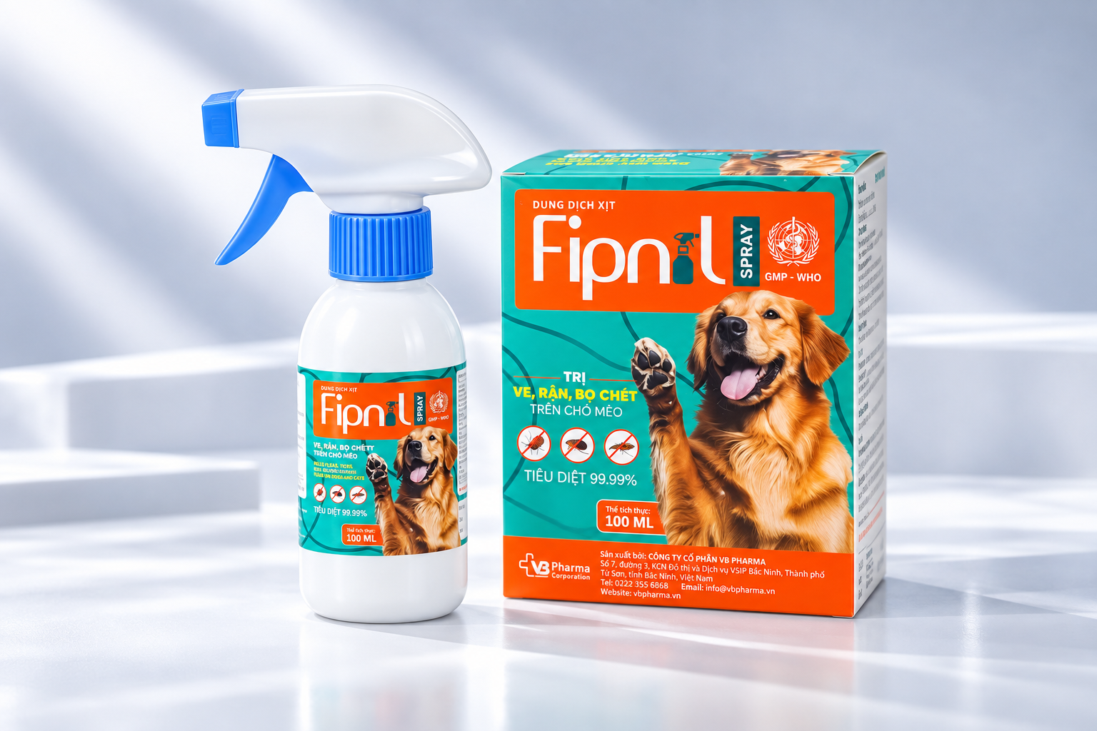 FIPNIL SPRAY - Chai xịt Ve, Rận, Bọ chét -  250 ML